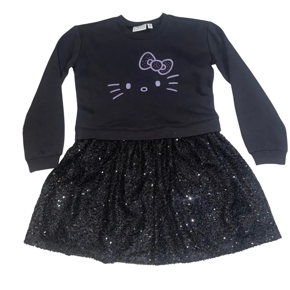 Hello kitty the children place girls sweater dress sequins dress